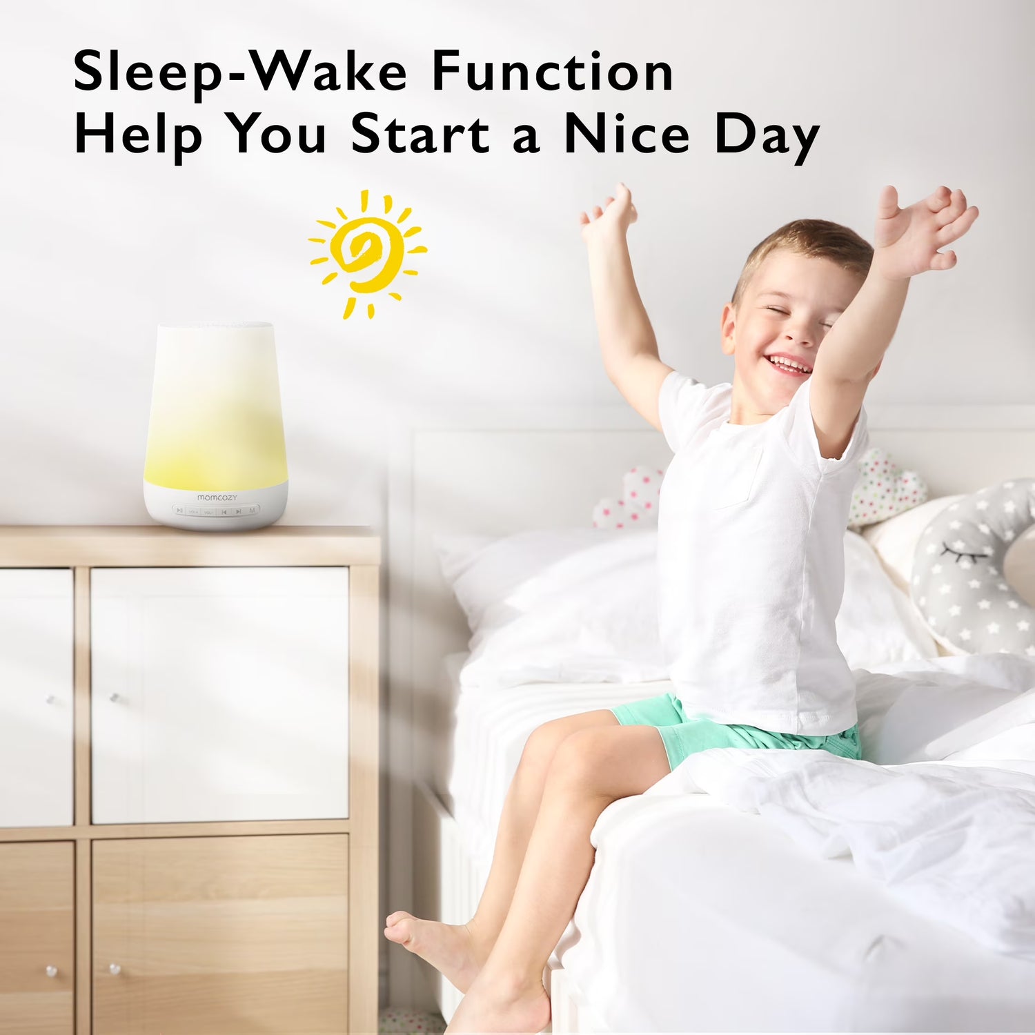 Baby Sound Machine, White Noise Machine with Night Light,Timer Baby Soother,34 Soothing Sounds, App Control,